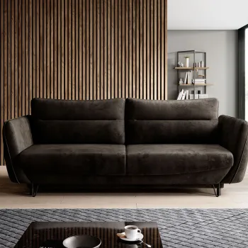 Canapea extensibila 4 locuri ELTAP, SO-SIL-22NU, Silva, 236x95x90 cm, lemn/poliester, maro inchis imagine