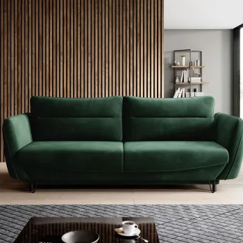 Canapea extensibila 4 locuri ELTAP, SO-SIL-35LO, Silva, 236x95x90 cm, lemn/poliester, verde inchis imagine