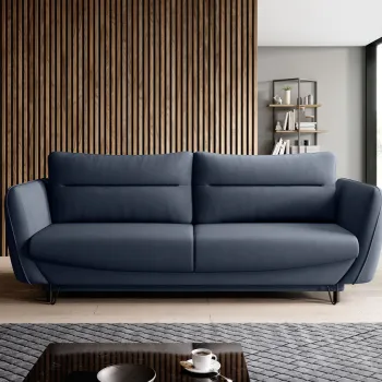 Canapea extensibila 4 locuri ELTAP, SO-SIL-40PO, Silva, 236x95x90 cm, lemn/poliester, albastru imagine