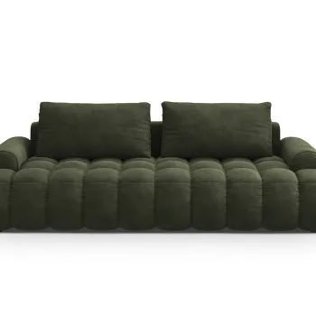 Canapea extensibila 4 locuri, Linz, Cosmopolitan Design, 250x100x84 cm, catifea, verde imagine