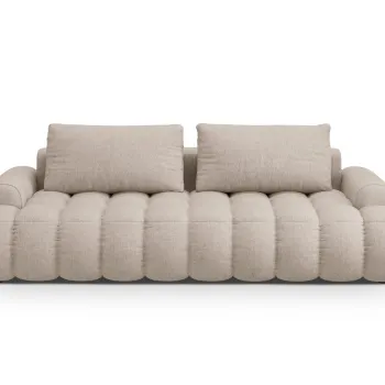 Canapea extensibila 4 locuri, Linz, Cosmopolitan Design, 250x100x84 cm, tesatura structurata, bej sand imagine