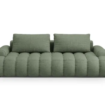 Canapea extensibila 4 locuri, Linz, Cosmopolitan Design, 250x100x84 cm, tesatura structurata, verde oliv inchis imagine