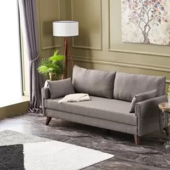 Canapea extensibila Bella, Balcab Home, 3 locuri, 208x81x85 cm, lemn, maro imagine