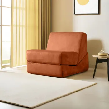 Canapea extensibila cu 1 loc, Artie, 560ARE4156, Cadru: FARA CADRU, Portocaliu imagine