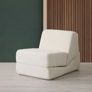 Canapea extensibila cu 1 loc, Artie, 560ARE4177, Cadru: FARA CADRU, Alb imagine