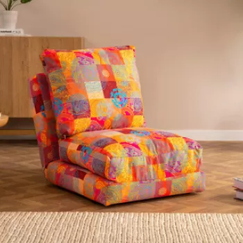 Canapea extensibila cu 1 loc, Futon, 859FTN2319, Metal , Multicolor imagine