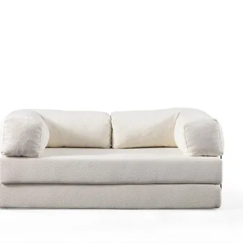 Canapea extensibila cu 2 locuri, Artie, 560ARE4160, Cadru: Fara cadru, Alb imagine