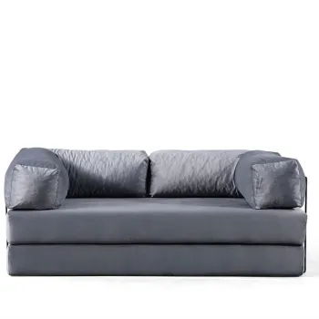 Canapea extensibila cu 2 locuri, Artie, 560ARE4164, Cadru: Fara cadru, Gri pal imagine