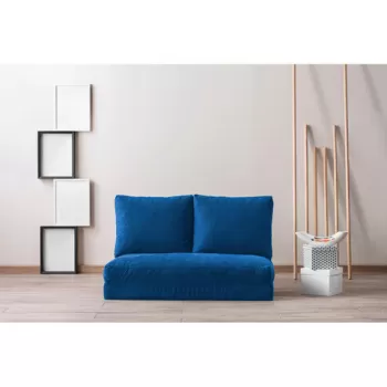 Canapea extensibila cu 2 locuri, Futon, 859FTN1266, Metal , Albastru imagine