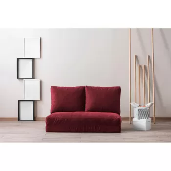 Canapea extensibila cu 2 locuri, Futon, 859FTN1271, Metal , Maro imagine