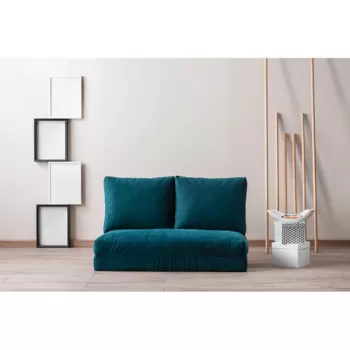 Canapea extensibila cu 2 locuri, Futon, 859FTN1272, Metal , Verde petrol imagine