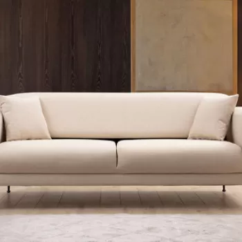 Canapea extensibila cu 3 locuri, Artie, 560ARE1357, Lemn de fag / PAL, Bej imagine