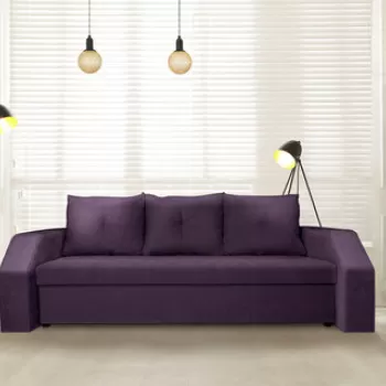 Canapea extensibila Marbella 230x93x77 cm, cu lada de depozitare, mov imagine