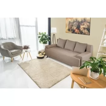 Canapea Extensibila Roma, 205x90x86 cm + lada de depozitare, bej imagine