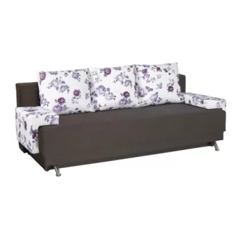 Canapea Extensibila Roma Dark Chocolate Magnolia 205x90x86 cm + lada de depozitare, maro/mov imagine