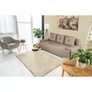 Canapea extensibila Roma Lux Beige 205x90x86 cm + lada de depozitare, bej imagine