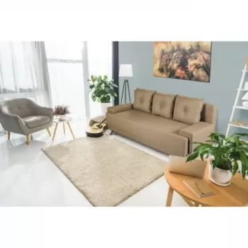 Canapea Extensibila Roma Lux Cappuccino 205x90x86 cm + lada de depozitare imagine