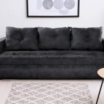 Canapea extensibila Siena, 230x97x78 cm, cu lada de depozitare, Graphites imagine