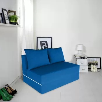 Canapea extensibila Urban Living, 136x80x40 cm, Albastru imagine