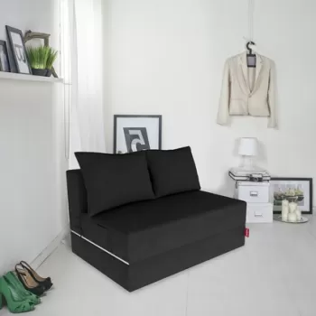 Canapea extensibila Urban Living, 136x80x40 cm, Negru imagine