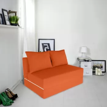 Canapea extensibila Urban Living, 136x80x40 cm, Orange imagine