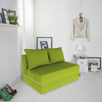 Canapea extensibila Urban Living, 136x80x40 cm, Verde imagine