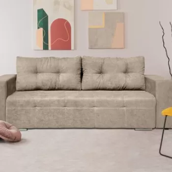 Canapea extensibila Venice 238x96x80 cm, cu lada de depozitare, Bej imagine