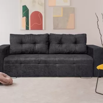 Canapea extensibila Venice 238x96x80 cm, cu lada de depozitare, Graphite imagine