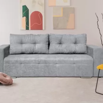 Canapea extensibila Venice 238x96x80 cm, cu lada de depozitare, Gri imagine