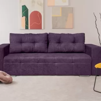 Canapea extensibila Venice 238x96x80 cm, cu lada de depozitare, Mov imagine