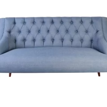 Canapea fixa Lamont, Zeon, 2 locuri, 140x74x80 cm, lemn, albastru imagine