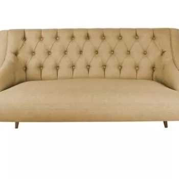 Canapea fixa Lamont, Zeon, 2 locuri, 140x74x80 cm, lemn, ciocolatiu imagine