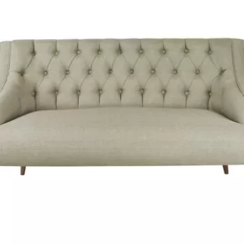 Canapea fixa Lamont, Zeon, 2 locuri, 140x74x80 cm, lemn, gri imagine