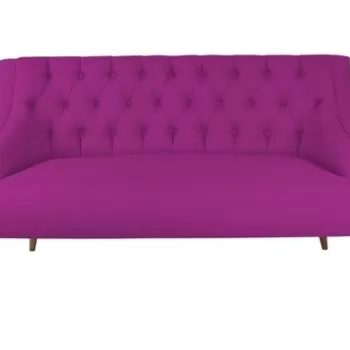 Canapea fixa Lamont, Zeon, 2 locuri, 140x74x80 cm, lemn, mov imagine