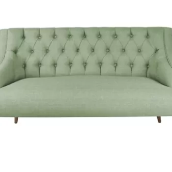 Canapea fixa Lamont, Zeon, 2 locuri, 140x74x80 cm, lemn, verde petrol imagine