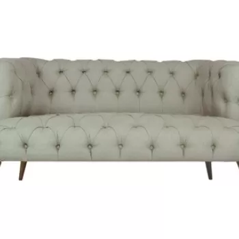 Canapea fixa West Monroe, Zeon, 2 locuri, 140x75x76 cm, lemn, gri imagine