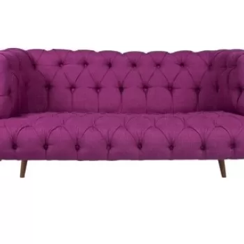 Canapea fixa West Monroe, Zeon, 2 locuri, 140x75x76 cm, lemn, mov imagine