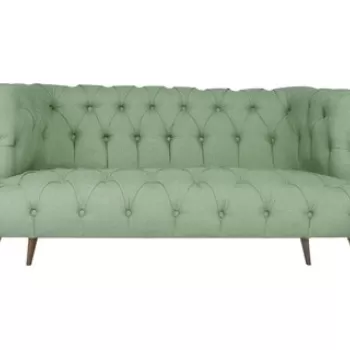 Canapea fixa West Monroe, Zeon, 2 locuri, 140x75x76 cm, lemn, verde petrol imagine