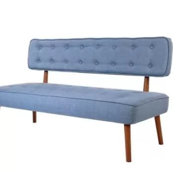 Canapea fixa Westwood Loveseat, Zeon, 2 locuri, 140x64x78 cm, lemn, albastru imagine