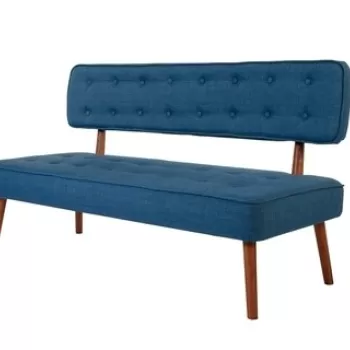 Canapea fixa Westwood Loveseat, Zeon, 2 locuri, 140x64x78 cm, lemn, albastru inchis imagine