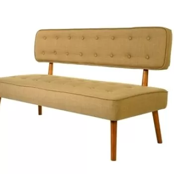 Canapea fixa Westwood Loveseat, Zeon, 2 locuri, 140x64x78 cm, lemn, ciocolatiu imagine