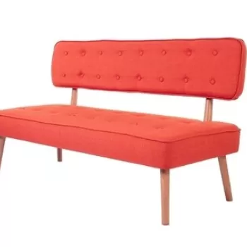 Canapea fixa Westwood Loveseat, Zeon, 2 locuri, 140x64x78 cm, lemn, rosu imagine
