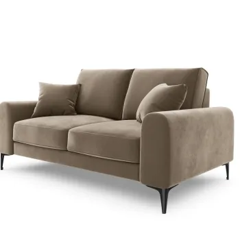 Canapea, Madara, Mazzini Sofas, 2 locuri, 172x102x90 cm, catifea, bej imagine