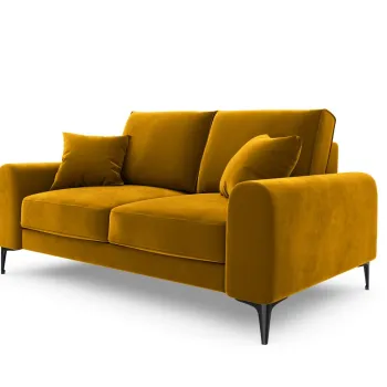 Canapea, Madara, Mazzini Sofas, 2 locuri, 172x102x90 cm, catifea, galben imagine