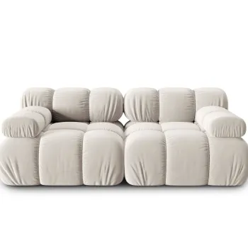 Canapea modulara 2 locuri, Bellis-51, Micadoni Home, 188x94x70 cm, catifea, bej inchis imagine