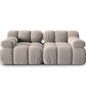 Canapea modulara 2 locuri, Bellis-51, Micadoni Home, 188x94x70 cm, catifea, cappuccino imagine