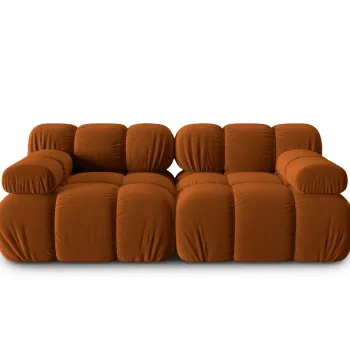 Canapea modulara 2 locuri, Bellis-51, Micadoni Home, 188x94x70 cm, catifea, teracota imagine