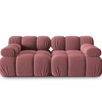 Canapea modulara 2 locuri, Bellis, Micadoni Home, BL, 188x94x63 cm, catifea, roz imagine