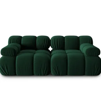 Canapea modulara 2 locuri, Bellis, Micadoni Home, BL, 188x94x63 cm, catifea, verde bottle imagine