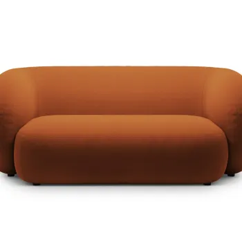 Canapea modulara 2 locuri, Kate, Micadoni, 183x99x76 cm, catifea, teracota imagine